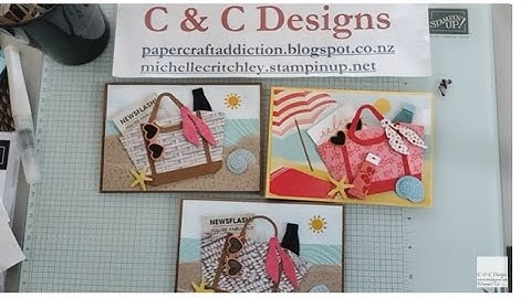 Beach Bag Card using the Notes & Totes bundle from Stampin