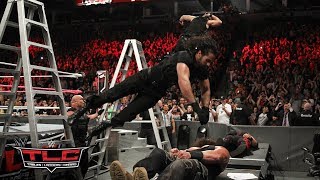 Seth Rollins and Dean Ambrose cause carnage with elbow drops through tables: WWE TLC 2017