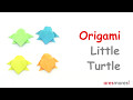 Origami Little Turtle (easy - single sheet)