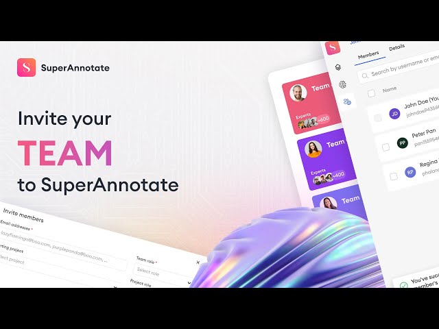 How to invite team members on SuperAnnotate platform