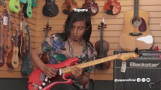 Vintage® V6M Guitarra Eléctrica SSS Maple Tremolo Color: Firenza Red video