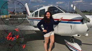 Piper Warrior Intense Towered Landing - ATC Audio and Unresponsive Aircraft in the Pattern.