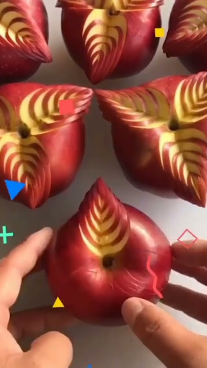 Garnish buah Apel || Garnish from Apple #shorts