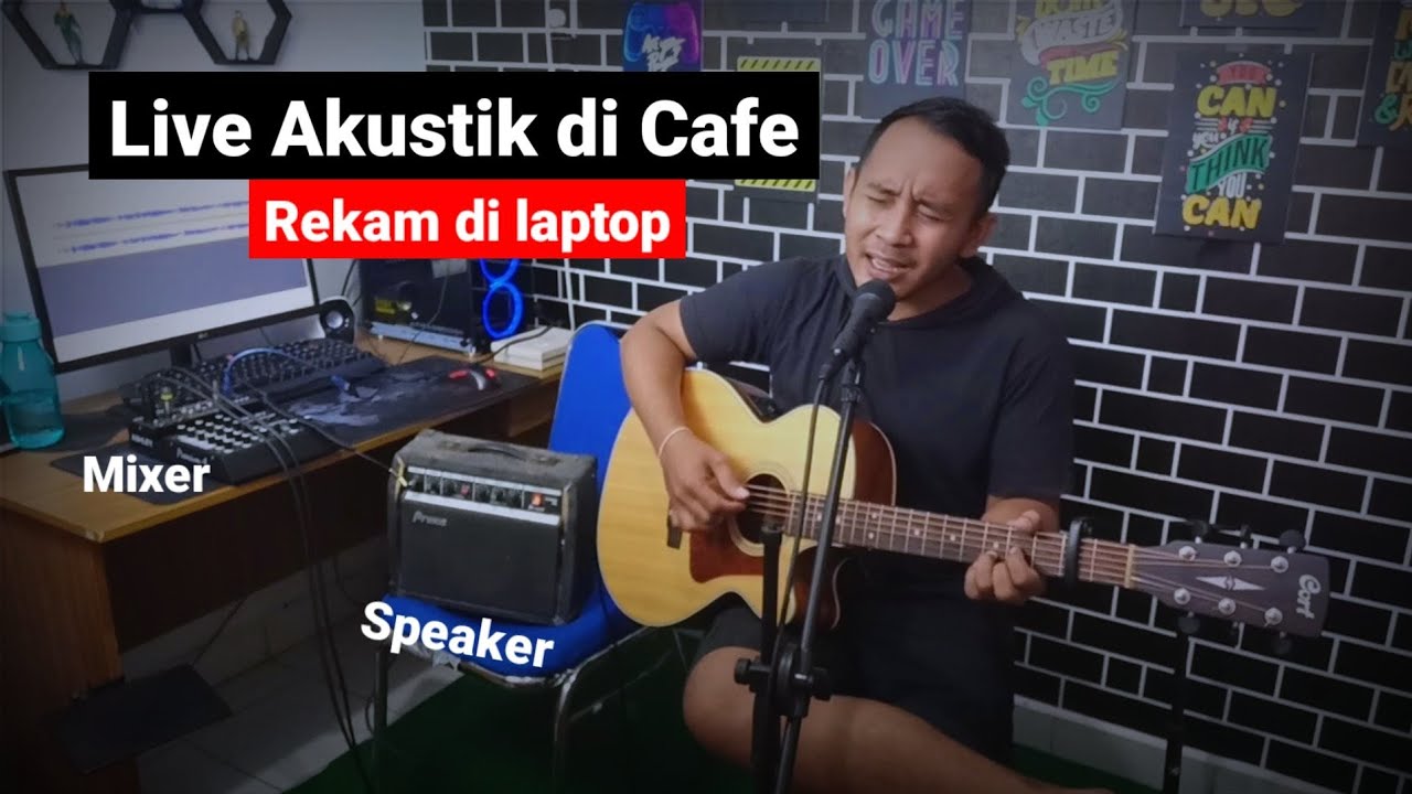 CARA LIVE AKUSTIK DI CAFE DENGAN MIXER DAN REKAM DI LAPTOP / HP ANDROID