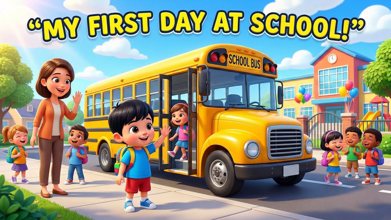 First Day of School Song 🎒| Back to School Song | Nursery Rhyme ...
