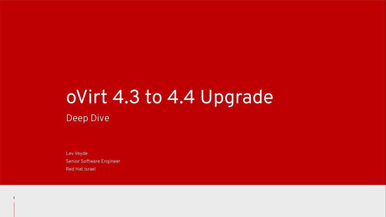 oVirt 4 3 to 4 4 upgrade flow - YouTube
