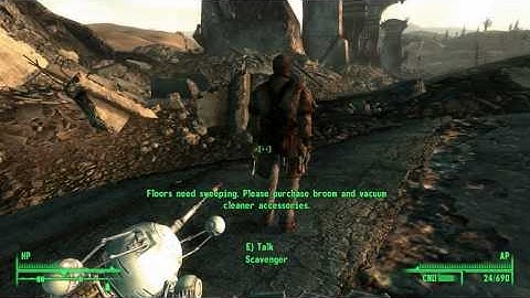 Fallout 3: Scavenger and broken Mister Handy HD