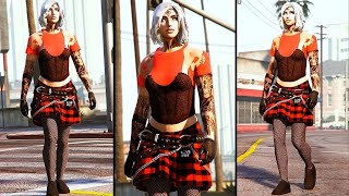 MODDED Female outfit with FIST FURY BELT SKIRT Glitch - GTA 5 Online: Best clothing glitches