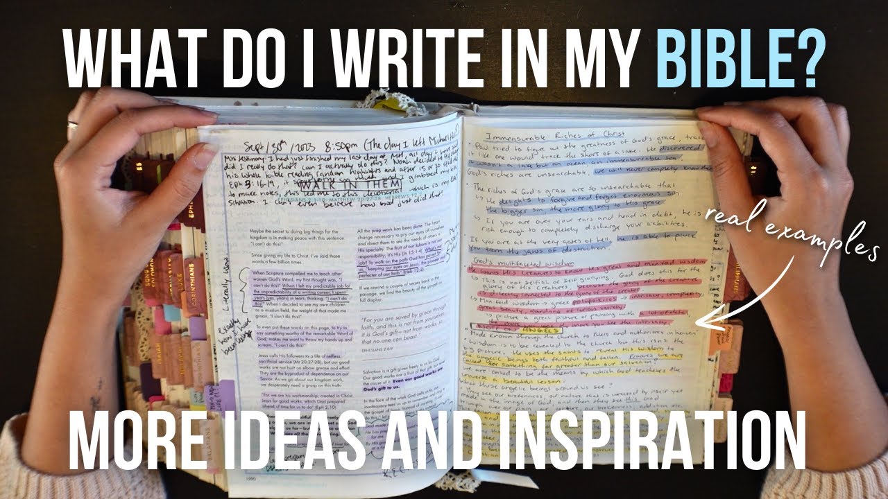 What do I write in my bible? MORE Inspiration and real examples - YouTube