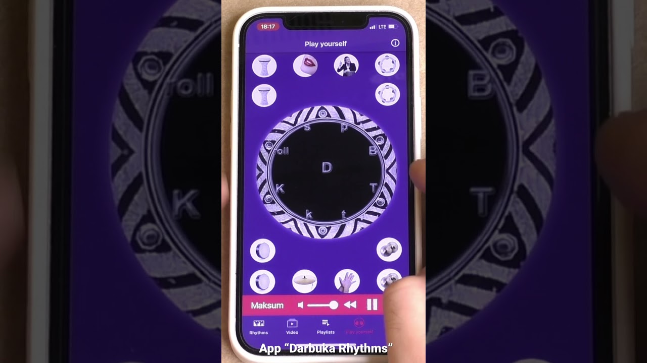 Mobile app “Darbuka Rhythms “ YouTube