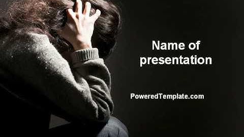 Depression PowerPoint Template by PoweredTemplate.com