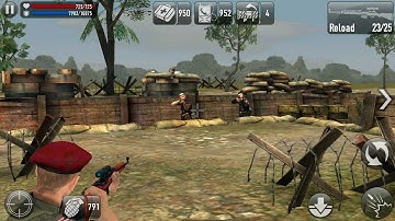 Frontline Commando: D-Day Gameplay | Map : - Omaha | Mission : - 18 ( Omaha : Day-2 1620Z )