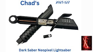 Chad's Mandalorian Dark Saber Neopixel Lightsaber with Proffie and Goth Master Chassis