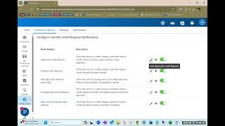 Configure Transfer Credit Request Notifications