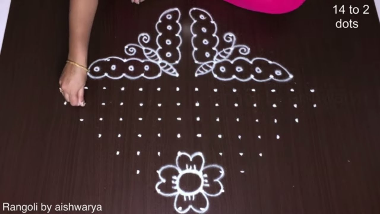 Quick Butterfly Rangoli Designs