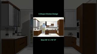 U Shaped Kitchen Design for Small Homes 🏡 Budget Friendly Ideas#kitchen #interior