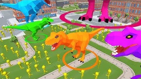 Dinosaur rampage! evolution max level Godzilla! dinosaur unlimited gold gameplay ios.