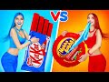 DESAFÍO DE ALIMENTOS ROJOS vs AZULES || Comida de un solo color durante TODO EL DÍA por RATATA