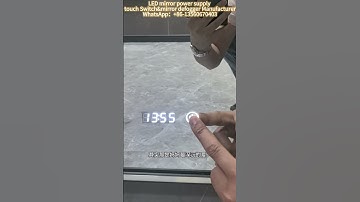 LED mirror touch sensor switch with clock.#manufacturer #factoryproducts #mirrorwork #mirror #custom