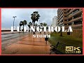 Fuengirola Carvajal Paseo Maritimo Storm Walking Tour  8 January 2021, Costa Del Sol, Spain, Spania