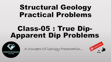 Structural Geology Numericals and Maps: Class-05: True Dip- Apparent Dip Problems