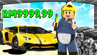 WAH! Aku Berjaya Membuka Kilang Kereta Mewah Di Dalam Roblox! (Roblox Malaysia) screenshot 5