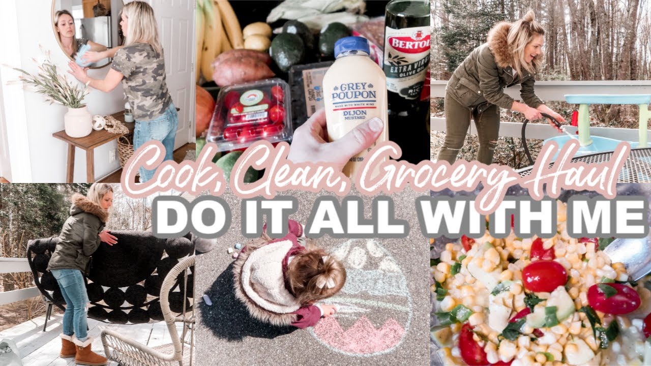 DO IT ALL WITH ME| DAY IN THE LIFE OF A MOM| Cook, Clean, Walmart Grocery Haul| Tres Chic Mama