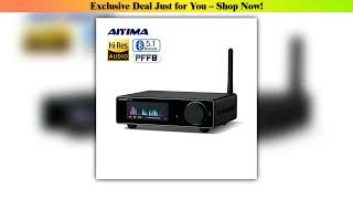 Deal AIYIMA A80 TPA3255 Bluetooth Amplifier PFFB With DAC Electronic UV Meter Power 300WX2 Hi-Res H