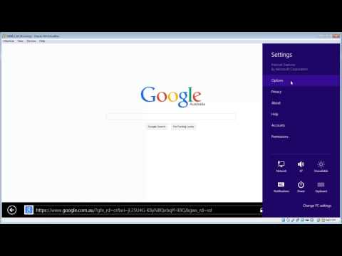 Clear history & cookies in Internet Explorer (WIN8)