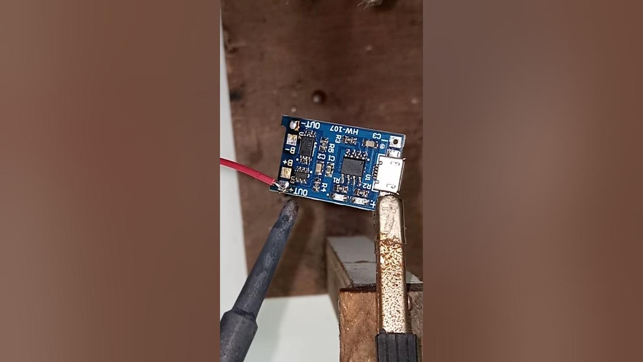 How to solder lithium ion battery charger circuit.shorts YouTube