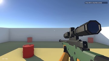 Low Poly FPS AWM Sniper Rifle Animation Test