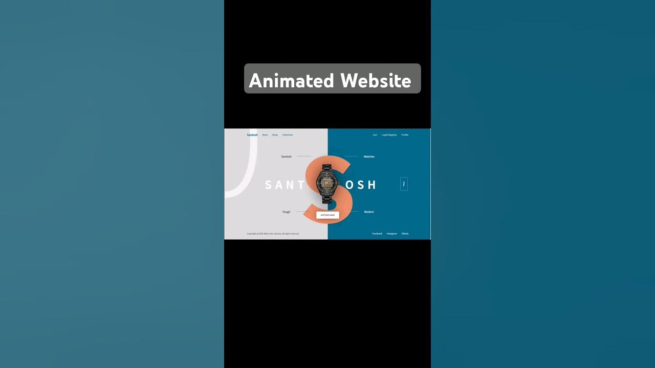 Animated landing page using HTML and CSS #animation #html #css #shorts ...