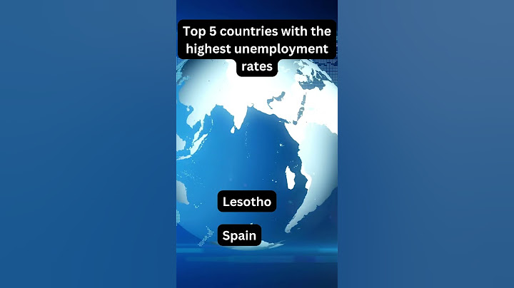 Top 5 countries with the highest unemployment rate năm 2024