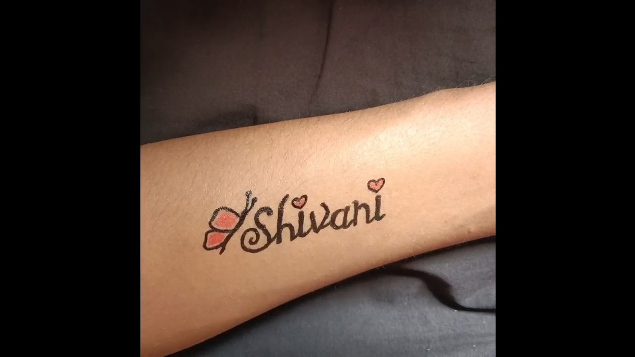 Shivani Name Tattoo | Compass tattoo design, Ink tattoo, Name tattoo