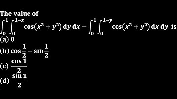 iit jam 2023 integral calculus mathematics change of order of integration