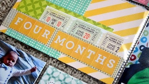 Scrapbook pocket page process video "4 months"