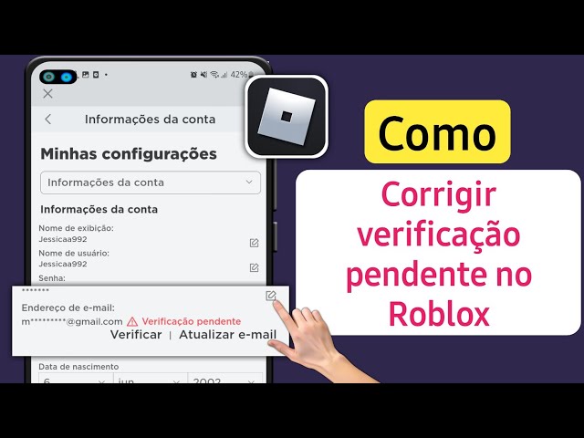 Código de verificação da conta Roblox: Jtigo Caixa de entrada para mim  Solicitação de login recebida