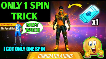 How To Get New Diamond Royale Bundle Only 1 Spin Tricks|The Age of Gold Bundle in 1 Spin Free Fire.
