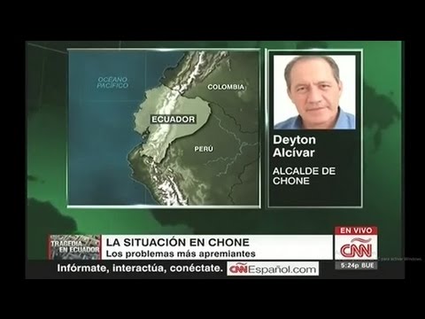 Situación de Chone tras el terremoto