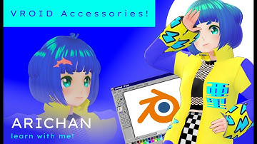 Create VROID Accessories🐬🧡 Arichan:  Learn with me 💙💛