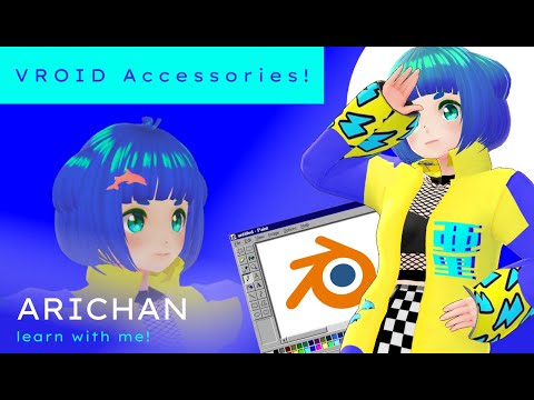 Create VROID Accessories🐬🧡 Arichan:  Learn with me 💙💛