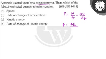 A particle of mass \( M \) starting from rest undergoes uniform acceleration. If the speed acqui...
