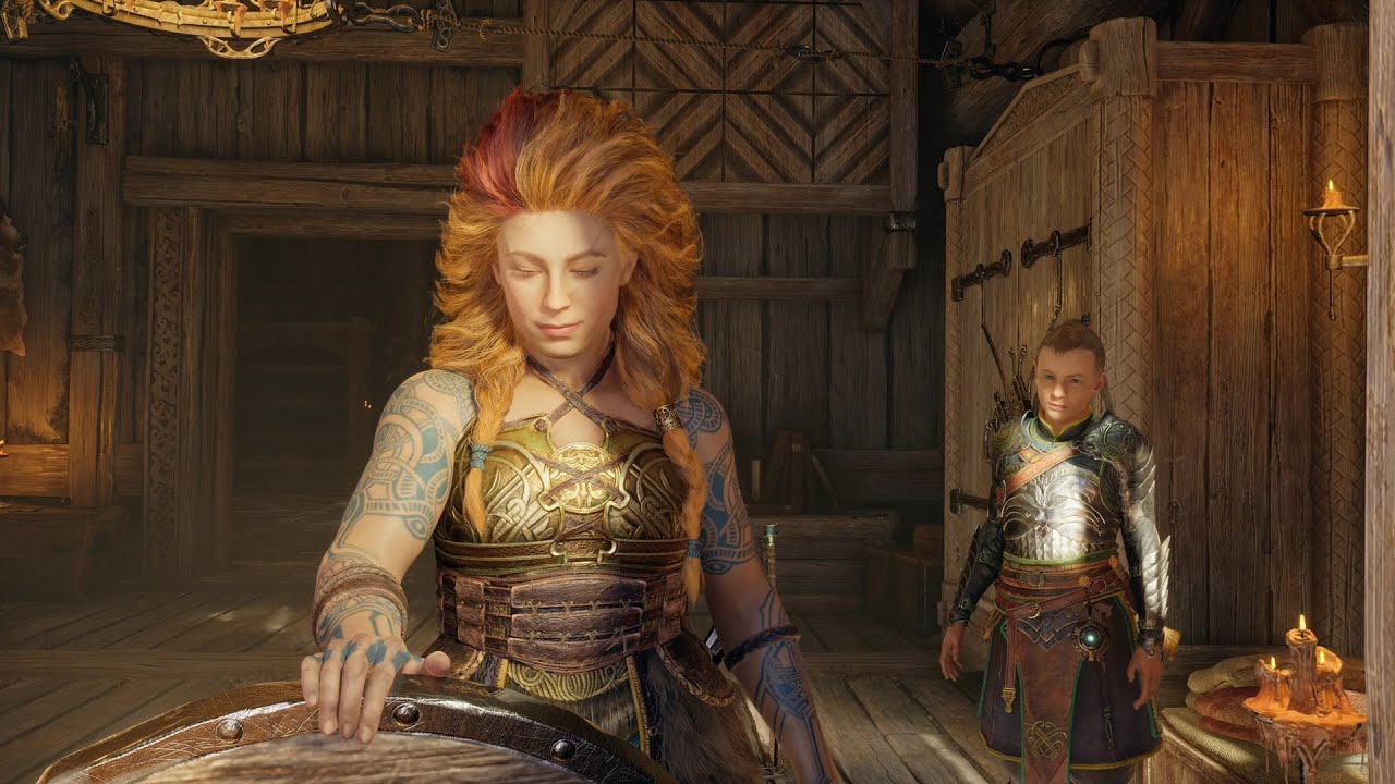 Atreus Meets Thor's Daughter Thrud for the First Time | God of War ...