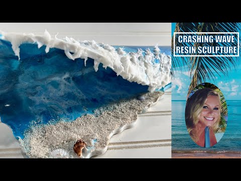 (176) RESIN CRASHING WAVE SCULPTURE