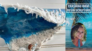 (176) RESIN CRASHING WAVE SCULPTURE
