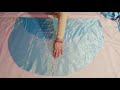 Ruffled Quinceanera dress//Frill long gown cutting and stitching..