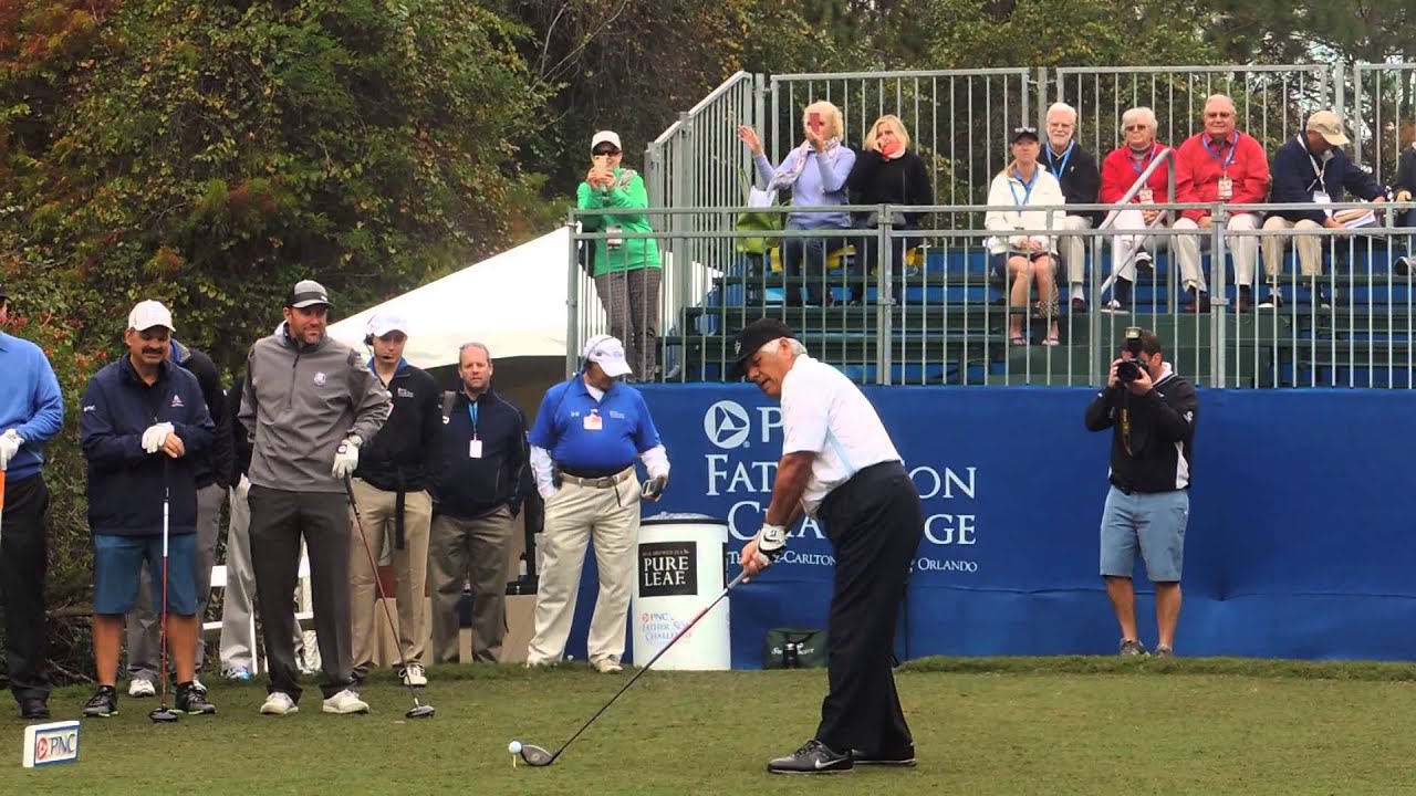 lee trevino on the first tee at pnc father son youtube first light lee trevino