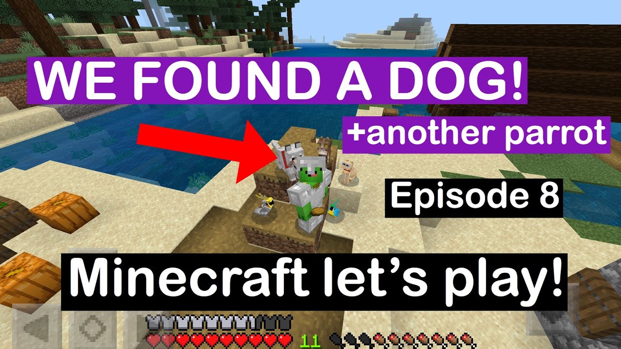 WE FOUND A DOG + ANOTHER PARROT!//Minecraft exploring//Minecraft Lets