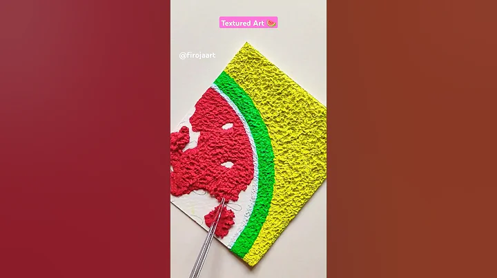 easy🍉textured art with tissue paper😱#shorts #summervibes