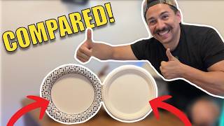 Which paper plate is best for the BBQ? Comparing VPLUS and JOLLY CHEF Paper Plates! FULL REVIEW